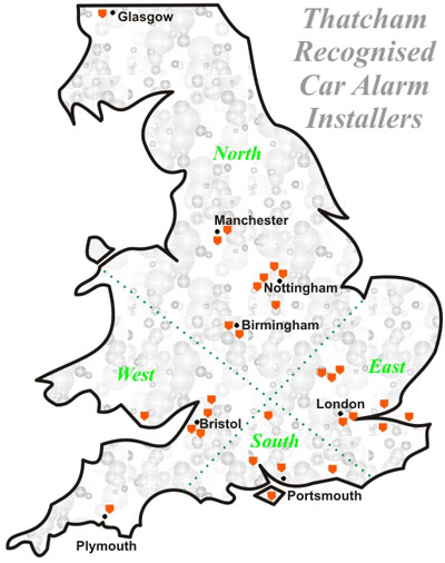 Thatcham alarm installer locations